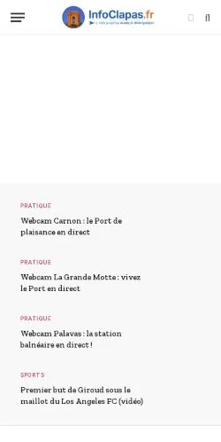 Anteprima del sito InfoClapas, referenziato per la pubblicazione di articoli sponsorizzati