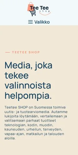 Podgląd witryny Teetee SHOP, ujętej jako miejsce publikacji artykułów sponsorowanych
