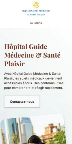 Anteprima del sito Hôpital Guide Santé, referenziato per la pubblicazione di articoli sponsorizzati