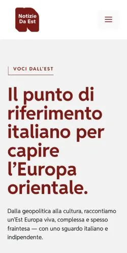 Anteprima del sito Notizie Da Est, referenziato per la pubblicazione di articoli sponsorizzati