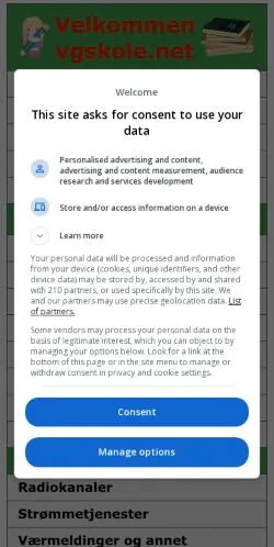 Anteprima del sito VGSkole, referenziato per la pubblicazione di articoli sponsorizzati