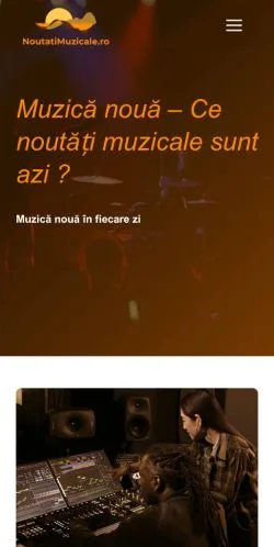 스폰서 기사 게재 매체로 등록된 Noutati Muzicale 사이트 미리보기