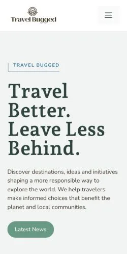 Vorschau der Website Travel Bugged, gelistet für die Veröffentlichung gesponserter Artikel