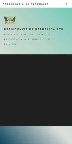 Preview of the Presidência da República STP website, listed for sponsored article publication