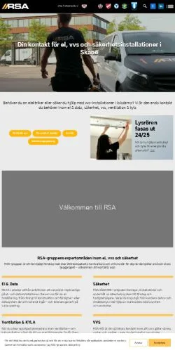 Voorbeeld van de website RSA-Gruppen, vermeld voor de publicatie van gesponsorde artikelen