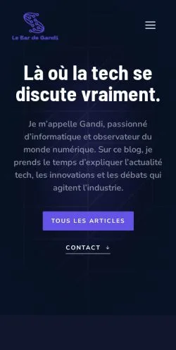 스폰서 기사 게재 매체로 등록된 Le Bar de Gandi 사이트 미리보기