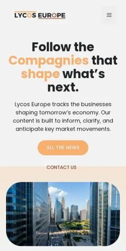 Anteprima del sito Lycos Europe, referenziato per la pubblicazione di articoli sponsorizzati