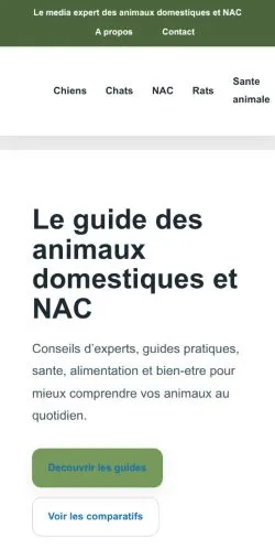 Preview of the Rat Domestique website, listed for sponsored article publication