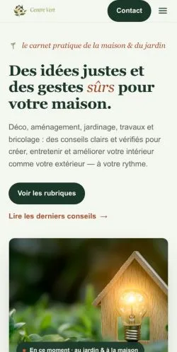 スポンサード記事の掲載先として登録されたCentre Vertのサイトプレビュー