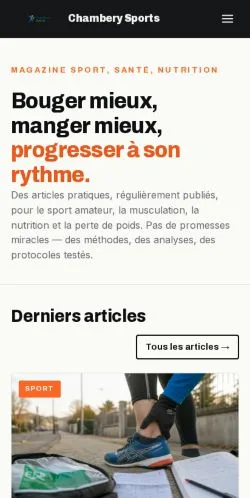Vorschau der Website Chambery Sports Magazine, gelistet für die Veröffentlichung gesponserter Artikel