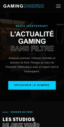 Vista previa del sitio Gaming Oneiric, referenciado para publicar artículos patrocinados