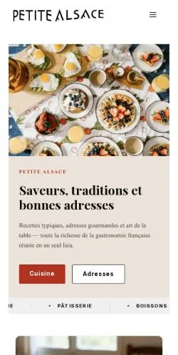 Aperçu du site La Petite Alsace, référencé pour publier un article sponsorisé