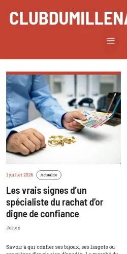Anteprima del sito Club Du Millenaire, referenziato per la pubblicazione di articoli sponsorizzati