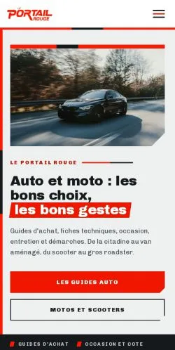 Pré-visualização do site Garage Le Portail Rouge, referenciado para publicar artigos patrocinados