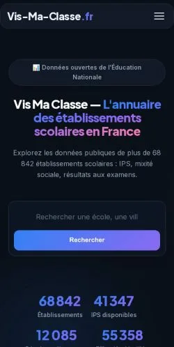 Vista previa del sitio Vis Ma Classe, referenciado para publicar artículos patrocinados