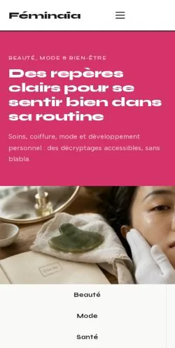Vista previa del sitio Feminaïa Paris, referenciado para publicar artículos patrocinados