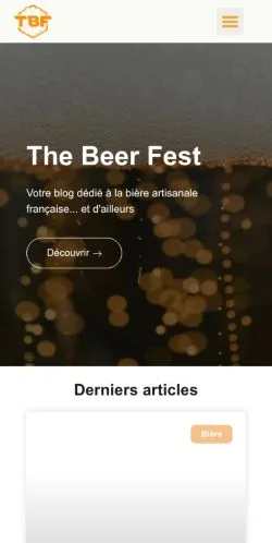 Preview of the Toulouse Beer Fest website, listed for sponsored article publication