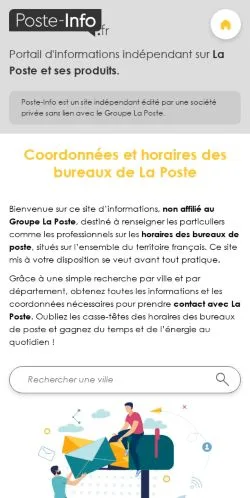 Anteprima del sito Poste-Info, referenziato per la pubblicazione di articoli sponsorizzati