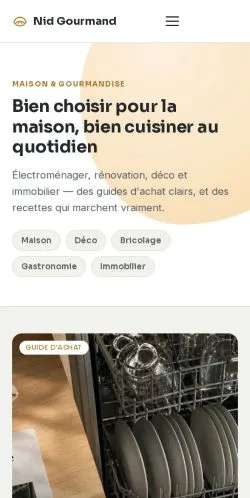 Anteprima del sito Nid Gourmand, referenziato per la pubblicazione di articoli sponsorizzati