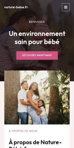Vorschau der Website Nature Bebe, gelistet für die Veröffentlichung gesponserter Artikel