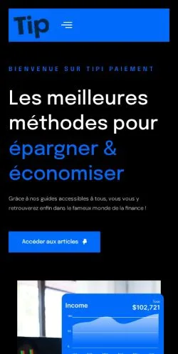 Pré-visualização do site Tipi Paiement, referenciado para publicar artigos patrocinados