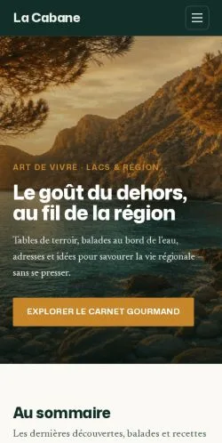 Anteprima del sito La Cabane, referenziato per la pubblicazione di articoli sponsorizzati