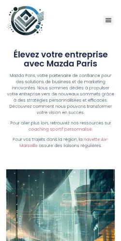 Anteprima del sito Mazda Paris Solutions, referenziato per la pubblicazione di articoli sponsorizzati