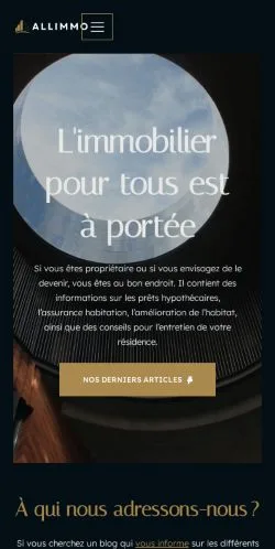 Pré-visualização do site Louer Appartement, referenciado para publicar artigos patrocinados