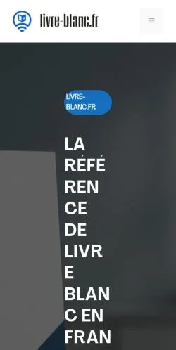 Vista previa del sitio Livre Blanc, referenciado para publicar artículos patrocinados
