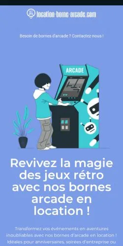 Anteprima del sito Location Borne Arcade, referenziato per la pubblicazione di articoli sponsorizzati