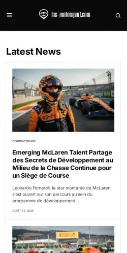 Sponsorlu makale yayını için listelenen Las Motorsport News sitesinin önizlemesi