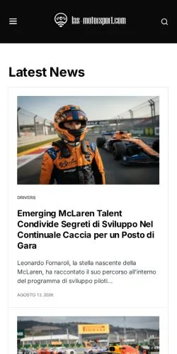 Anteprima del sito Las Motorsport, referenziato per la pubblicazione di articoli sponsorizzati