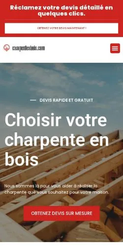 Anteprima del sito Charpente Bois Guide, referenziato per la pubblicazione di articoli sponsorizzati