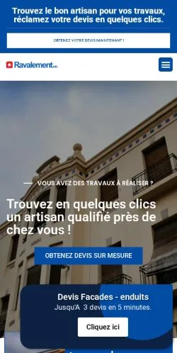 Vorschau der Website Ravalement Info, gelistet für die Veröffentlichung gesponserter Artikel