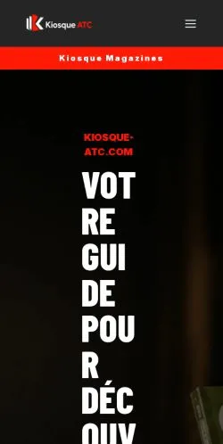 スポンサード記事の掲載先として登録されたkiosque-atc.comのサイトプレビュー