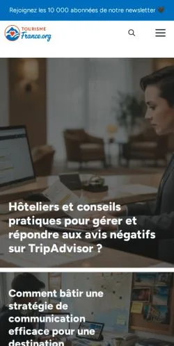 スポンサード記事の掲載先として登録されたTourisme En France Proのサイトプレビュー