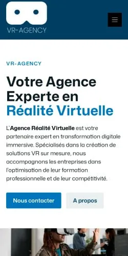 Sponsorlu makale yayını için listelenen Agence Realite Virtuelle sitesinin önizlemesi