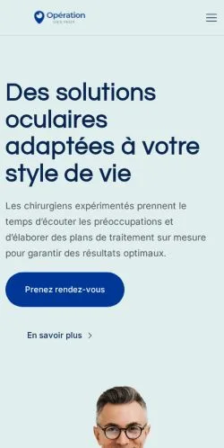 Vista previa del sitio Opération Des Yeux, referenciado para publicar artículos patrocinados