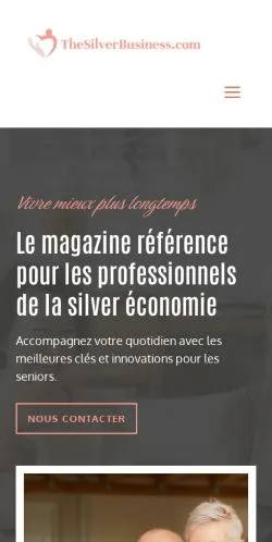 Vista previa del sitio Silver Business, referenciado para publicar artículos patrocinados
