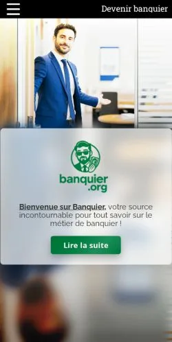 Preview of the Banquier Formation Salaire website, listed for sponsored article publication
