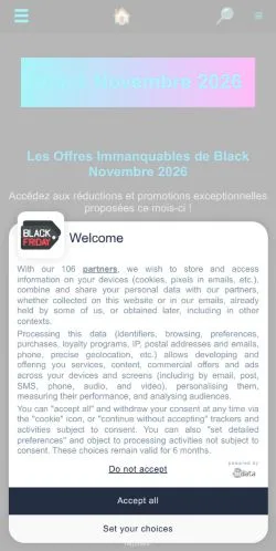 Preview of the Black Novembre Deals website, listed for sponsored article publication
