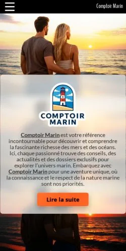 Aperçu du site Comptoir Marin, référencé pour publier un article sponsorisé