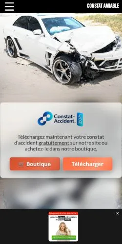 Anteprima del sito Constat Accident, referenziato per la pubblicazione di articoli sponsorizzati