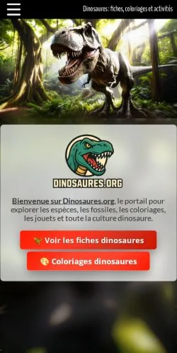 Vista previa del sitio Dinosaures Explore, referenciado para publicar artículos patrocinados