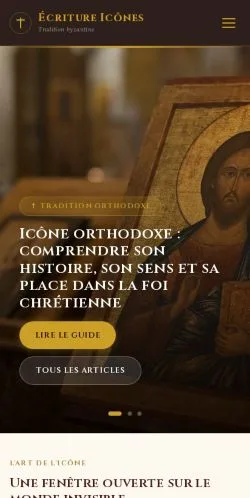 Anteprima del sito Écriture Icônes, referenziato per la pubblicazione di articoli sponsorizzati