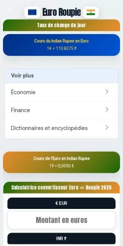 Anteprima del sito Euro Roupie Convertisseur, referenziato per la pubblicazione di articoli sponsorizzati