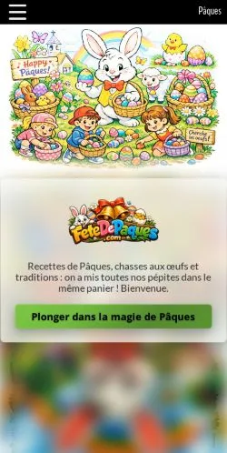 スポンサード記事の掲載先として登録されたFête De Pâquesのサイトプレビュー