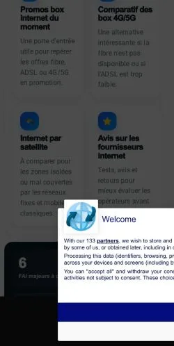 Anteprima del sito Fournisseur Accès Internet, referenziato per la pubblicazione di articoli sponsorizzati