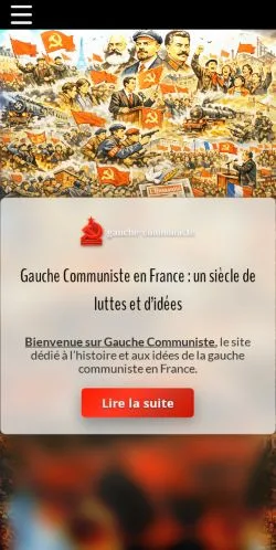 Anteprima del sito Gauche Communiste, referenziato per la pubblicazione di articoli sponsorizzati