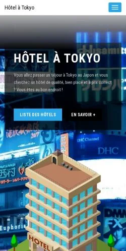 Anteprima del sito Tokyo Hotels 2026, referenziato per la pubblicazione di articoli sponsorizzati